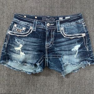 Miss me embellished jean shorts